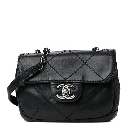 Chanel Lambskin Small Stitched Mini Flap Black 1 of 23