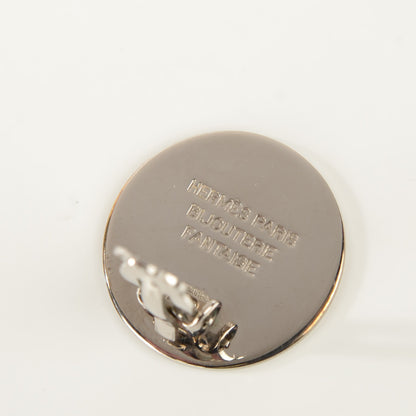 Hermes Palladium Clou De Selle Clip On Earrings 4 of 5