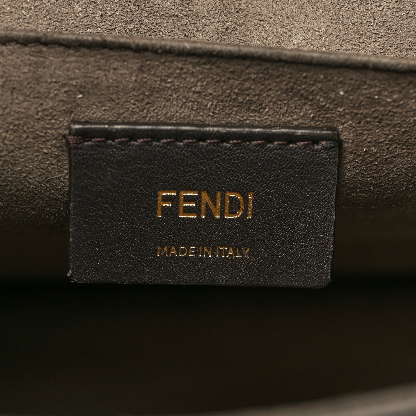 Vitello Century F is Fendi Bi-Color FF 1974 Embossed Kan I Shoulder Bag Maya Black