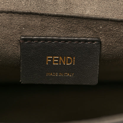 Fendi Vitello Century F is Fendi Bi-Color FF 1974 Embossed Kan I Shoulder Bag Maya Black 6 of 11