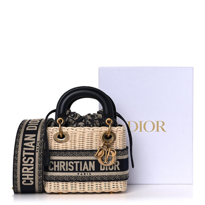 Christian Dior Wicker Oblique Mini Lady Dior Bag Blue 11 of 11