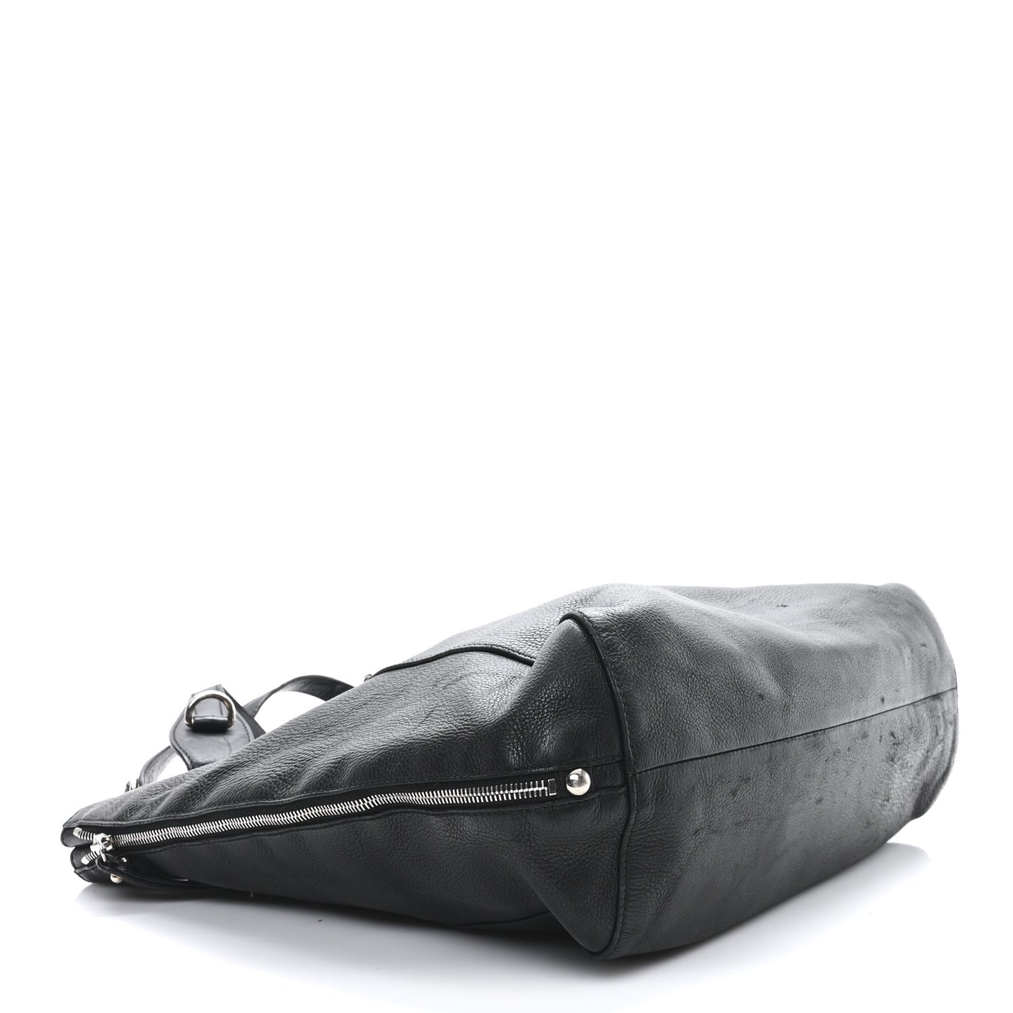 Leather Icon Bit Large Tote Black