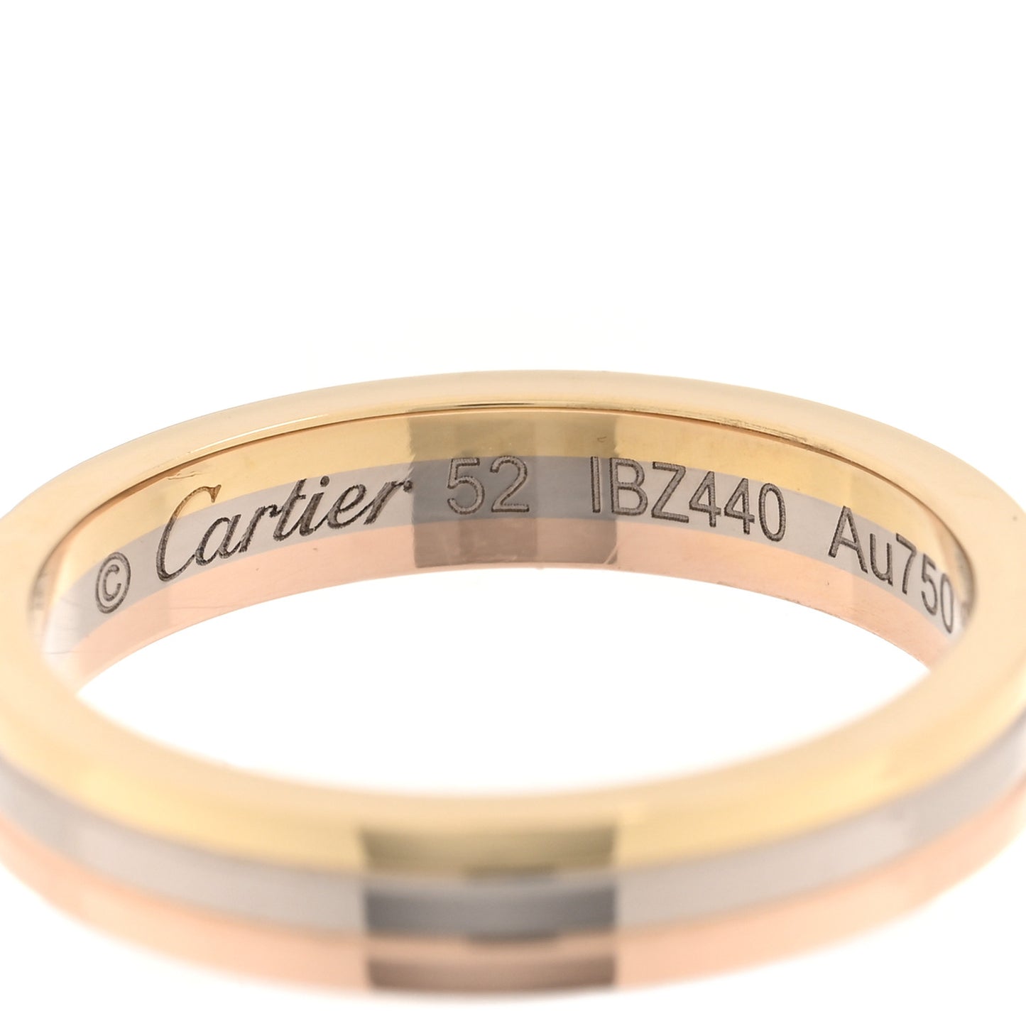 18K Pink White Yellow Gold 3.5mm Vendome Louis Cartier Wedding Band Ring 52 6