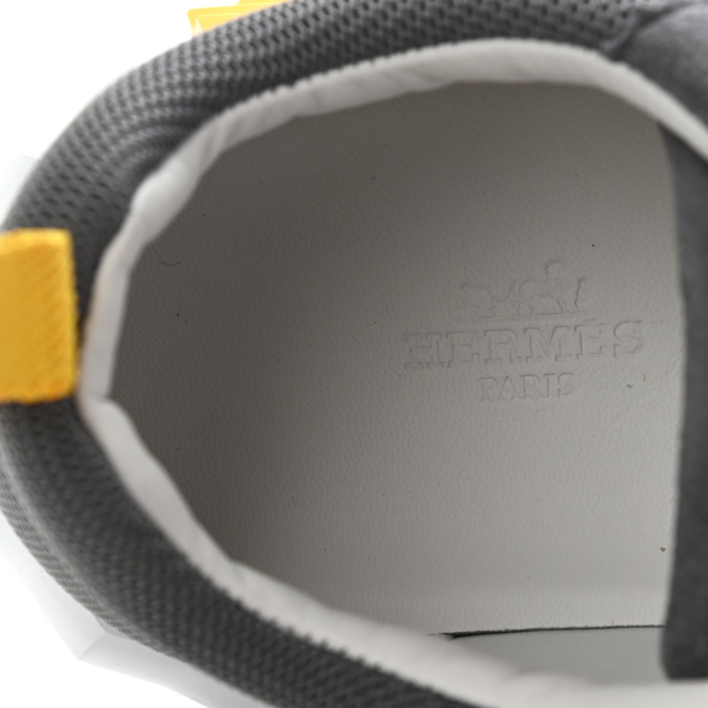 Technical Canvas Suede Goatskin Bouncing Sneakers 40 Gris Fume Jaune