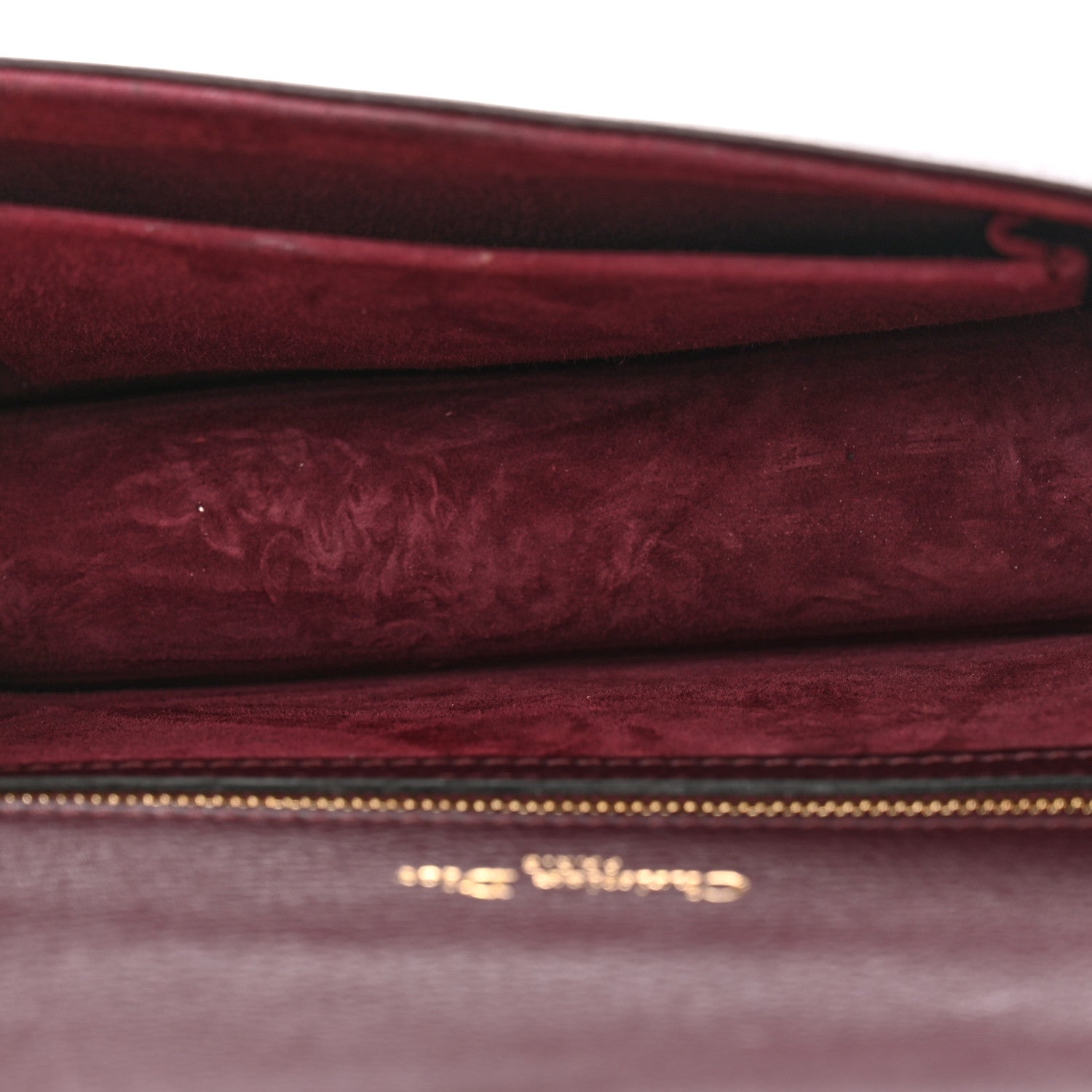 Christian Dior Grained Calfskin Small Diorama Flap Bag Burgundy 5 of 14
