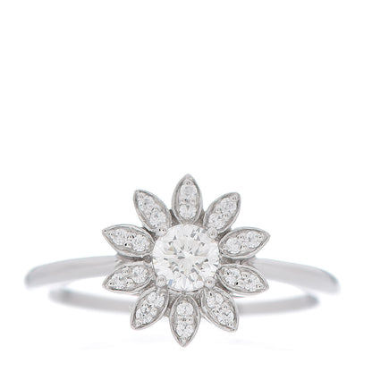 Tiffany Platinum Diamond Enchant Garden Flower Ring 48 4.5 1 of 5