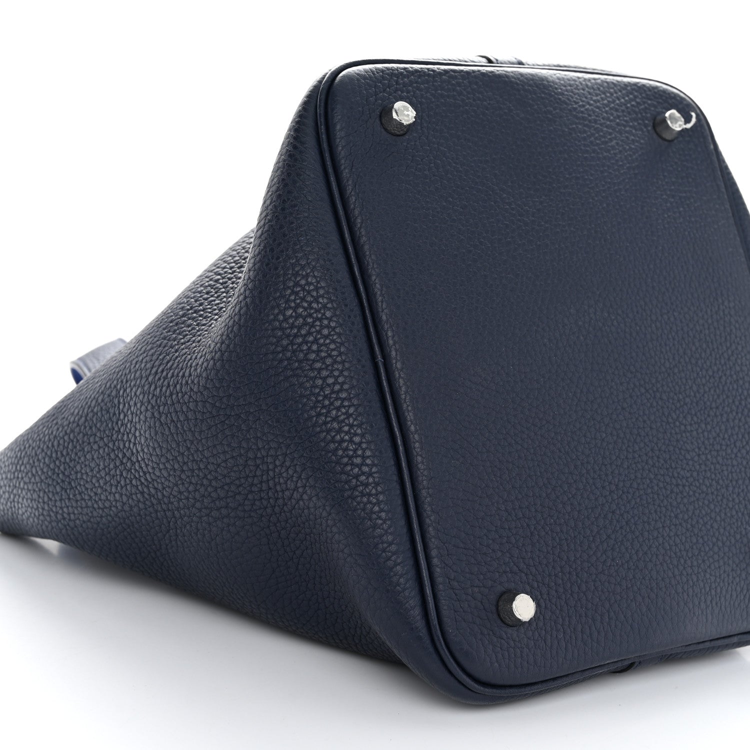 Hermes Taurillon Clemence Swift Eclat Picotin Lock 22 MM Bleu Nuit Bleu Electrique 9 of 10