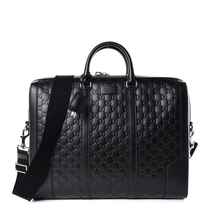 Gucci Guccissima Signature Eden Briefcase Black 1 of 14