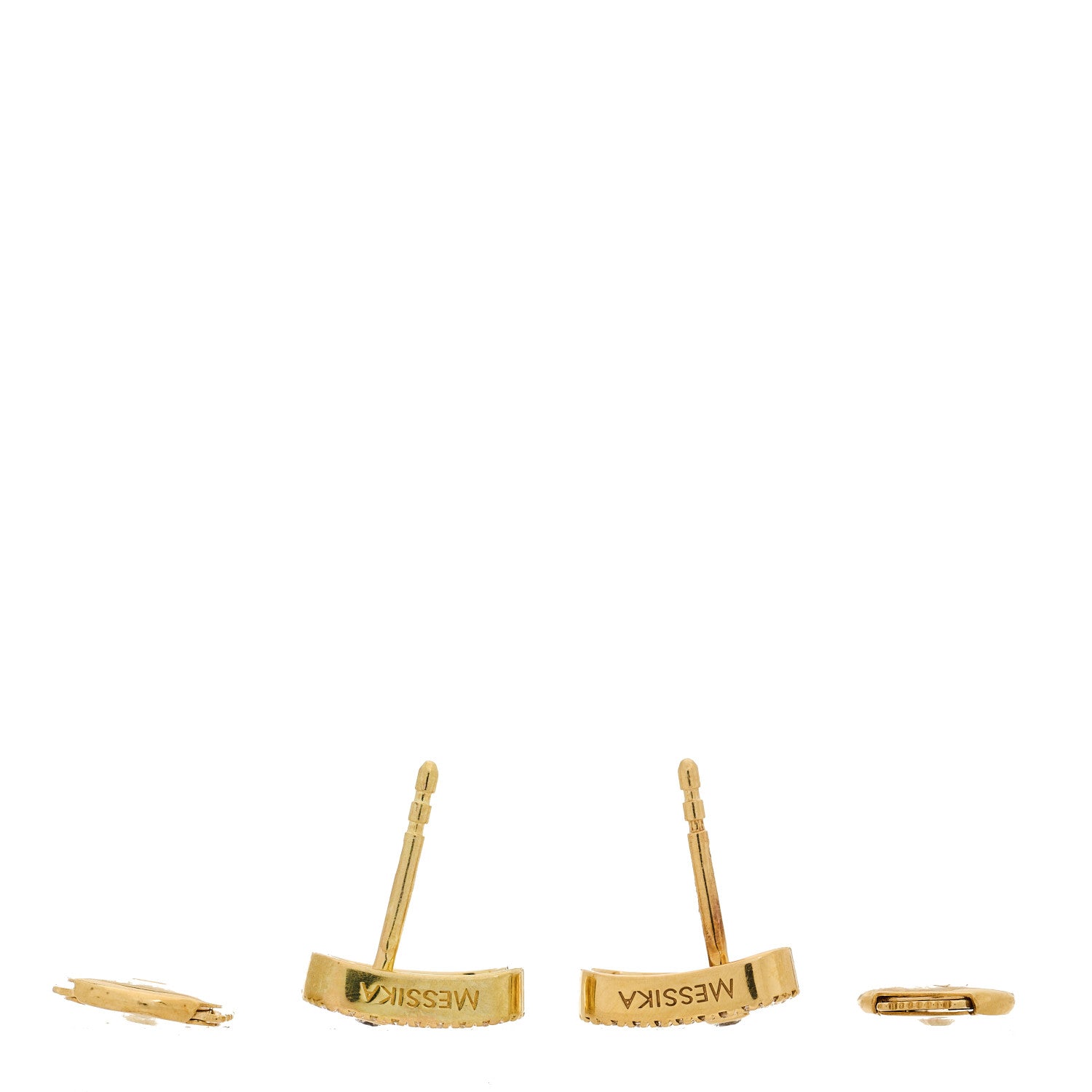 Messika 18K Yellow Gold Diamond Move Uno Earrings 3 of 4