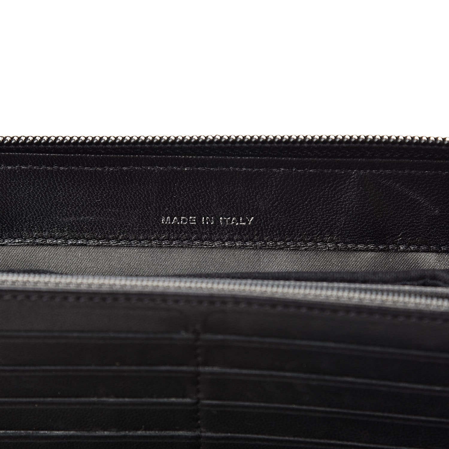 Chanel Lambskin Camellia Embossed Zip Around Organizer Wallet Black 7 of 11