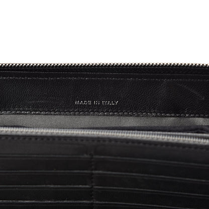 Chanel Lambskin Camellia Embossed Zip Around Organizer Wallet Black 7 of 11