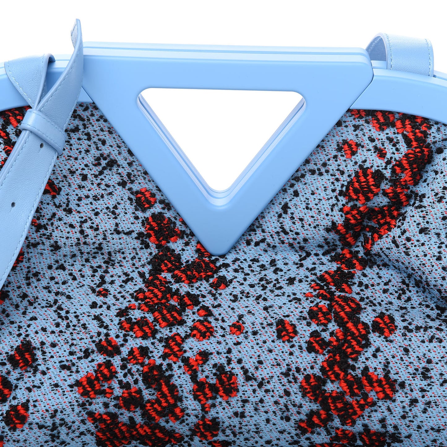 Textured Fabric Medium The Point Triangle Bag Red Blue