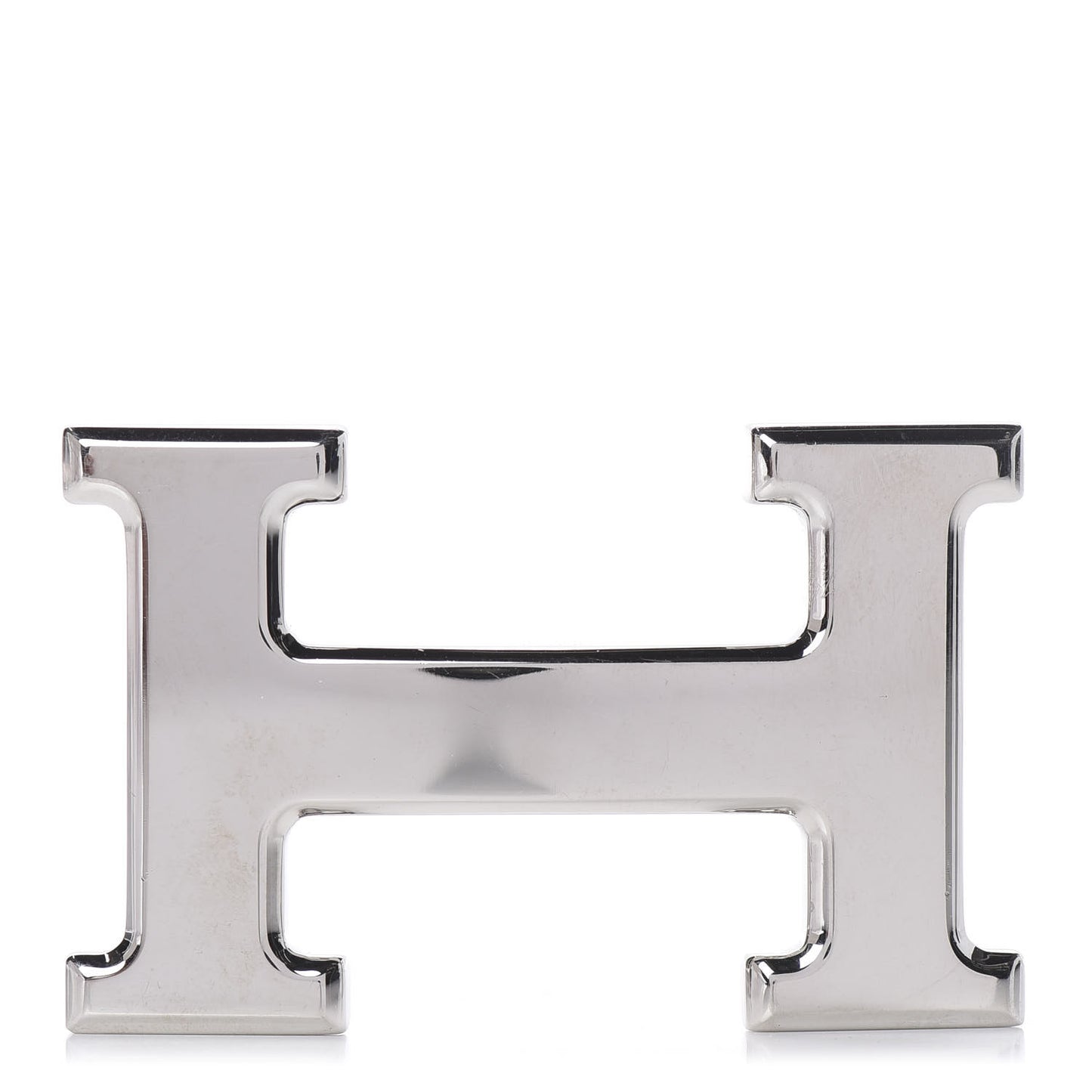 Polished Palladium 32mm H Belt Buckle Silver