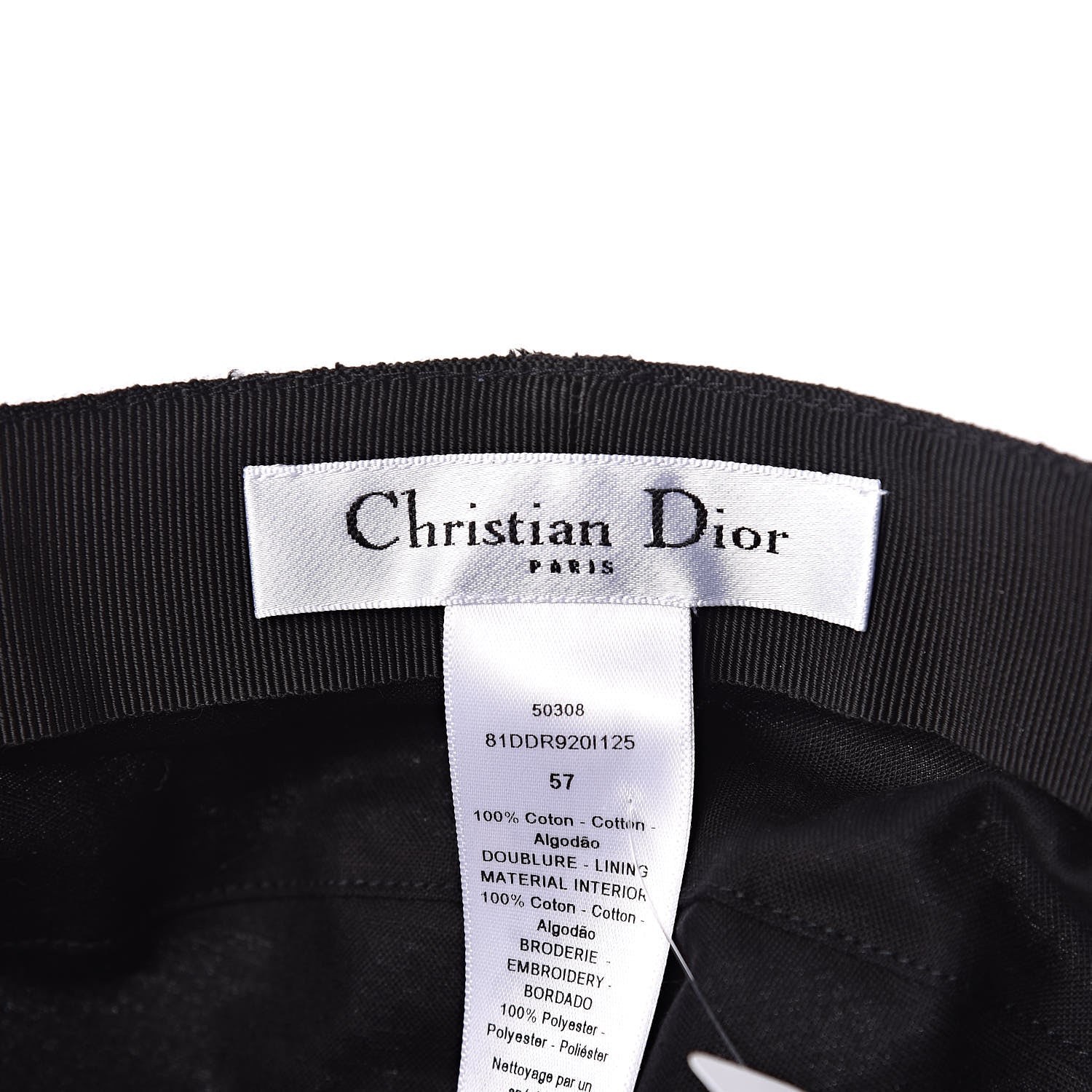 Christian Dior Daydream Words Print Cap Hat 57 White 9 of 11