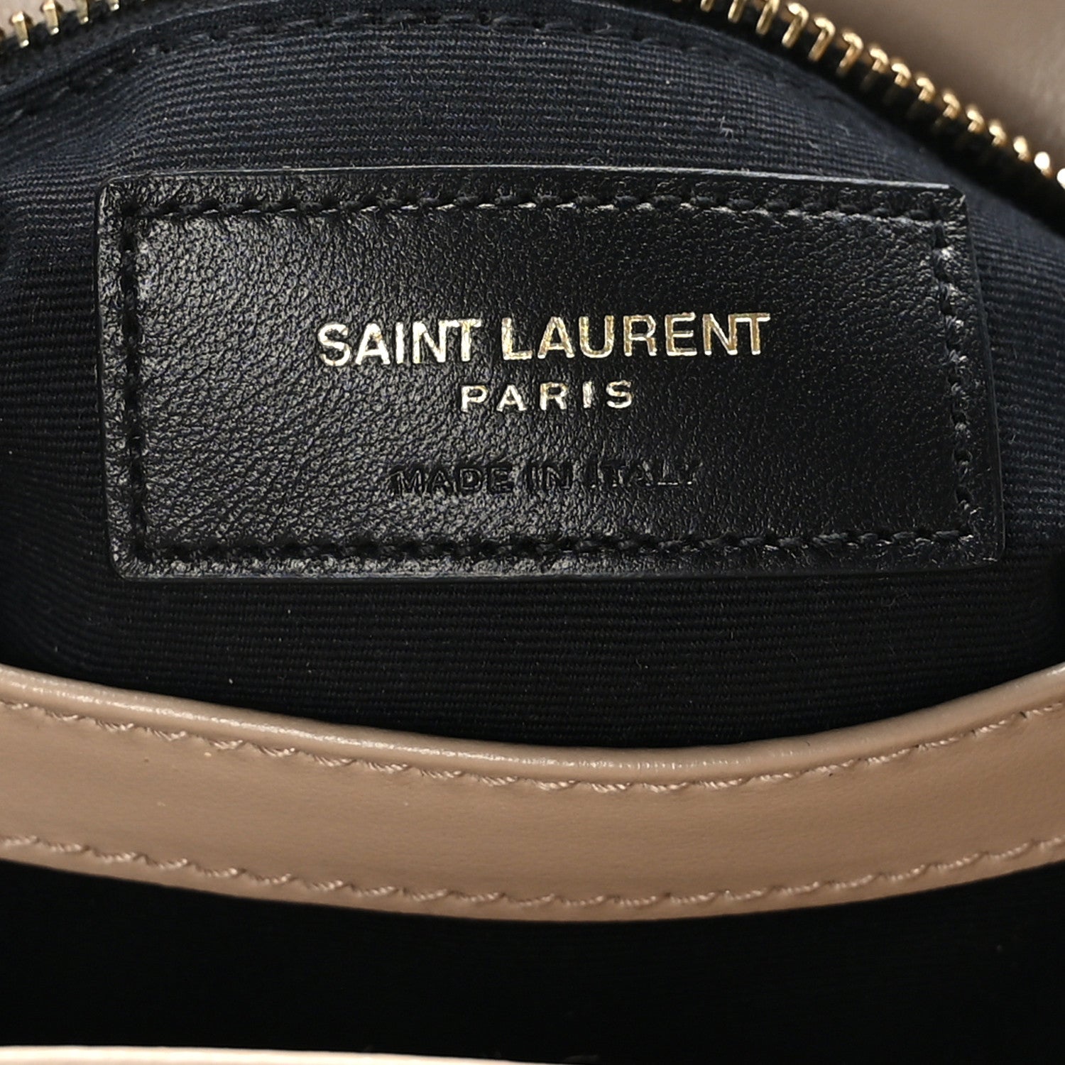 Saint Laurent Calfskin Y Quilted Monogram Toy Loulou Crossbody Bag Dark Beige 6 of 10