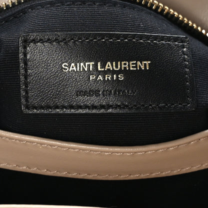 Saint Laurent Calfskin Y Quilted Monogram Toy Loulou Crossbody Bag Dark Beige 6 of 10