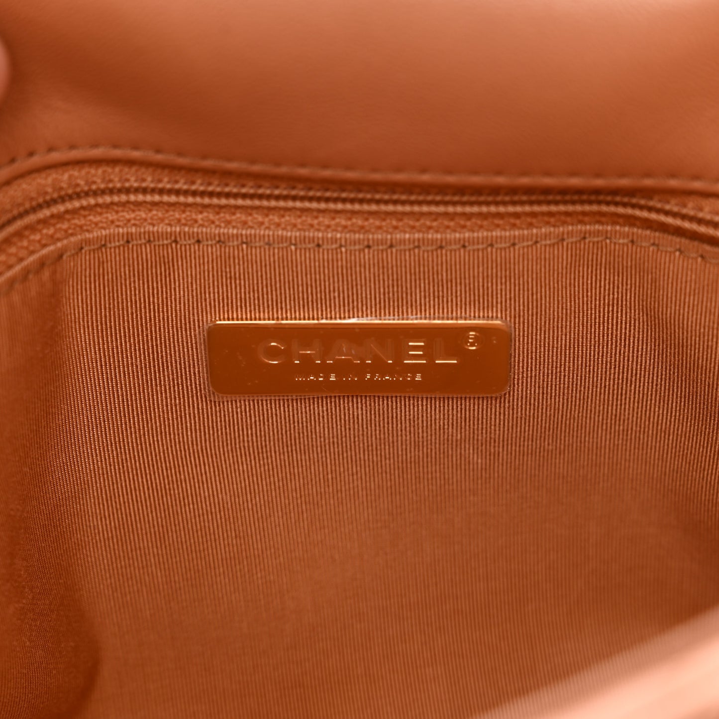 Lambskin Quilted Large Chanel 19 Flap Brown