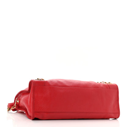 Balenciaga Chevre Gold Metallic Edge Hardware City Rouge Grenade 4 of 10