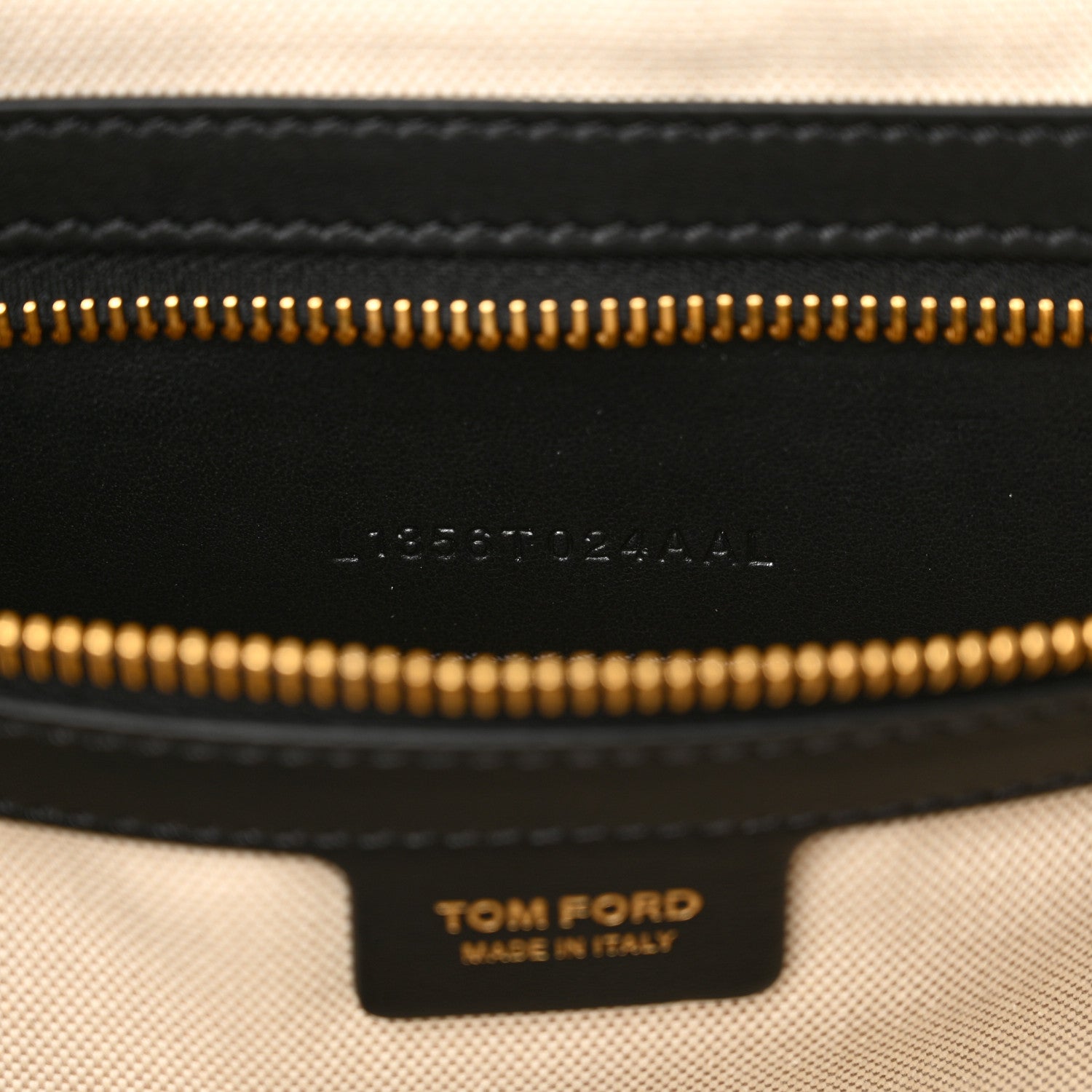 Tom Ford Grained Calfskin Buckle Tote Black 6 of 10