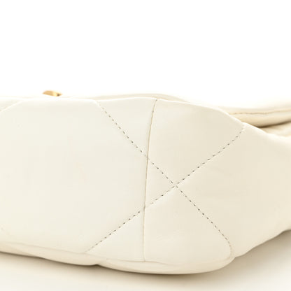 Chanel Lambskin Quilted Medium Chanel 19 Flap White 10 of 11