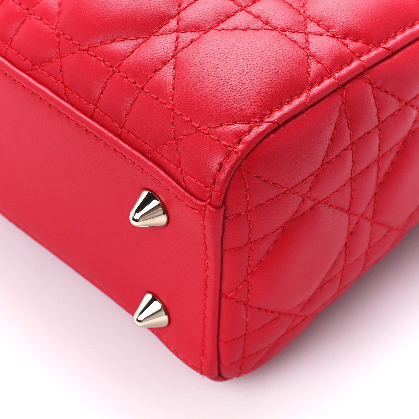 Lambskin Cannage Small My ABCDior Lady Dior Red