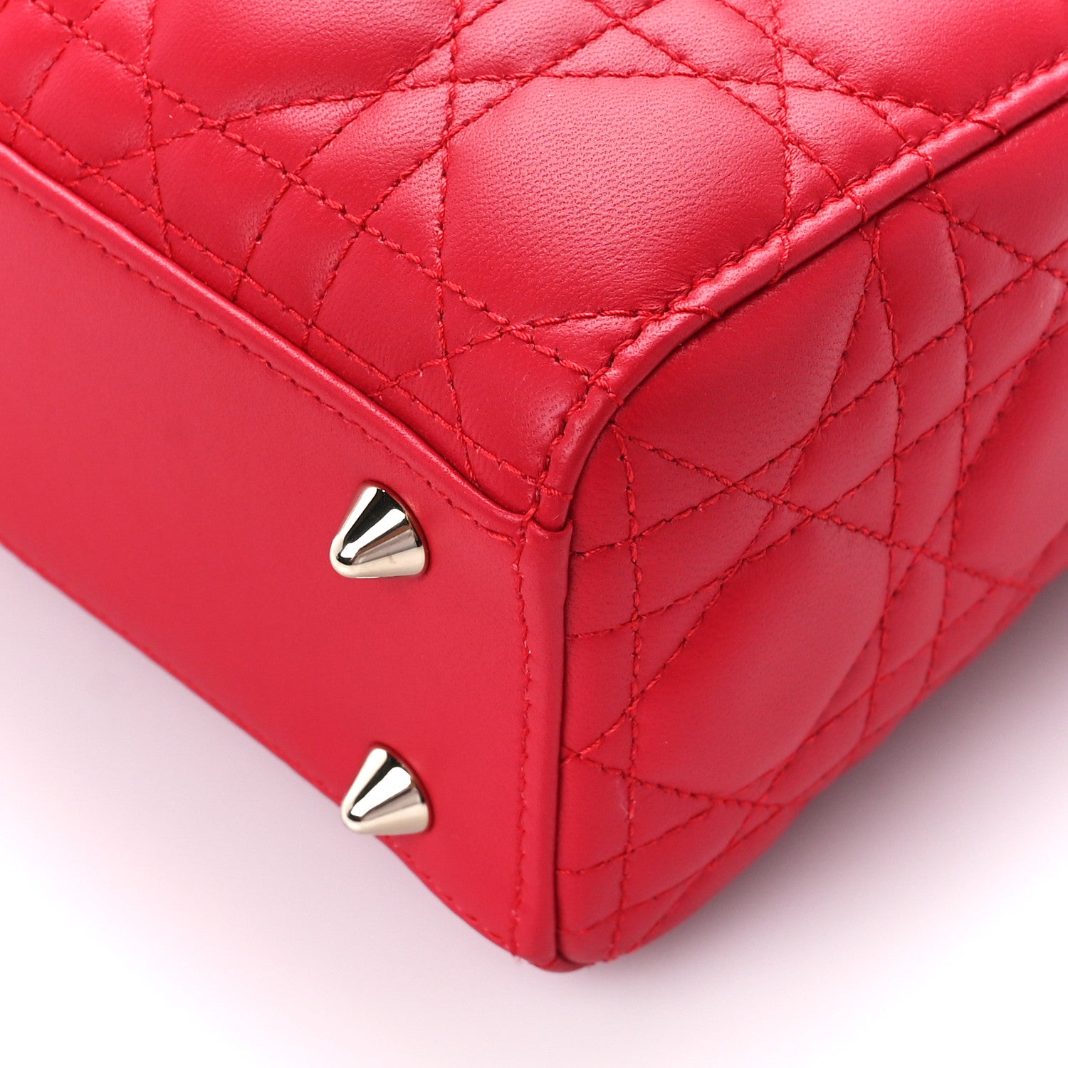 Christian Dior Lambskin Cannage Small My ABCDior Lady Dior Red 10 of 10