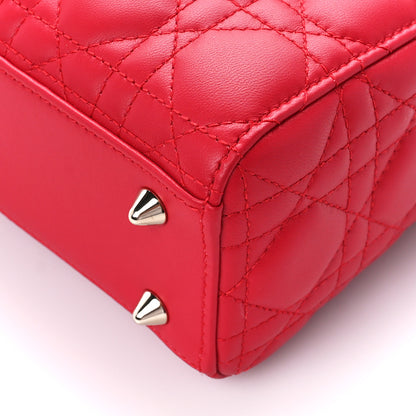 Christian Dior Lambskin Cannage Small My ABCDior Lady Dior Red 10 of 10