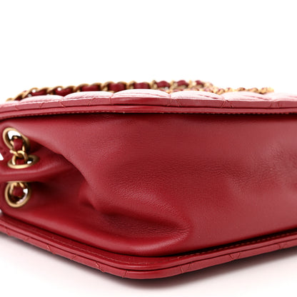Chanel Calfskin Quilted CC Small Once Upon A Time Tote Red 9 of 10