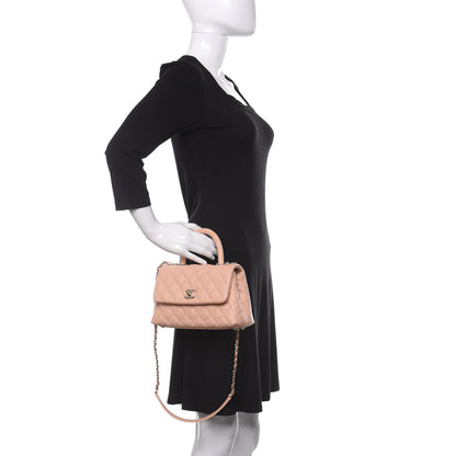 Chanel Caviar Quilted Mini Coco Handle Flap Light Pink 3 of 11