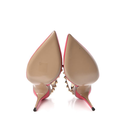 Valentino Garavani Calfskin Nappa Rockstud Ankle Strap 100mm Pumps 37.5 Deep Fuxia Poudre 5 of 11