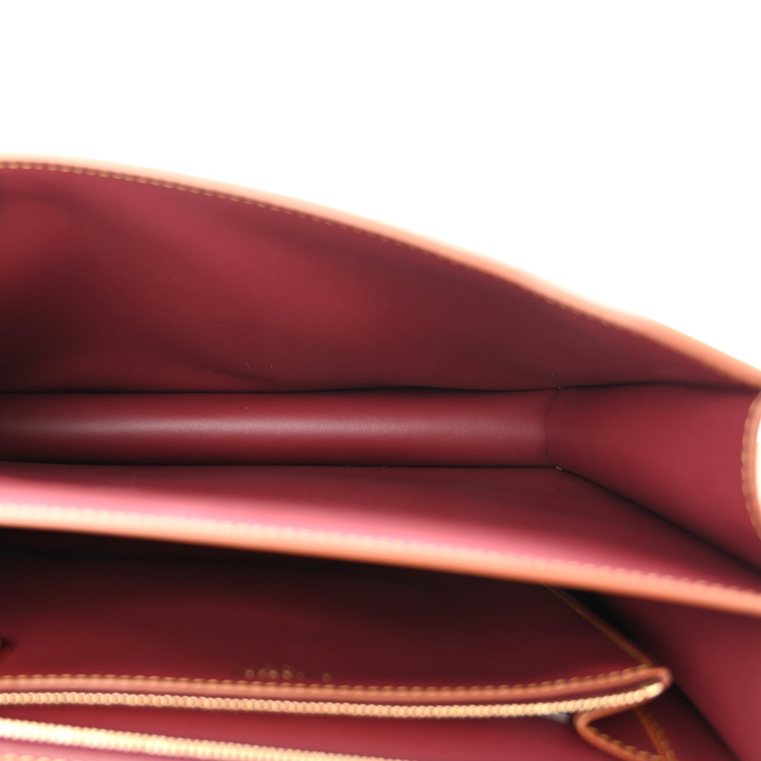 Burberry Smooth Calfskin Monogram Medium TB Bag Burgundy Multicolor 5 of 9