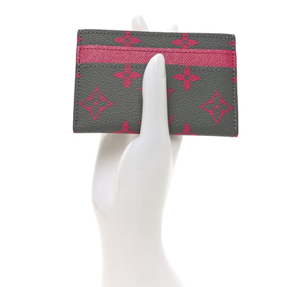 Louis Vuitton Monogram Glow Double Card Holder Gray Pink 2 of 6