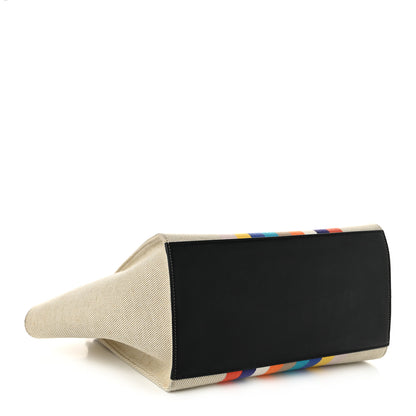 Celine Smooth Calfskin Striped Canvas Small Trapeze Multicolor 4 of 12