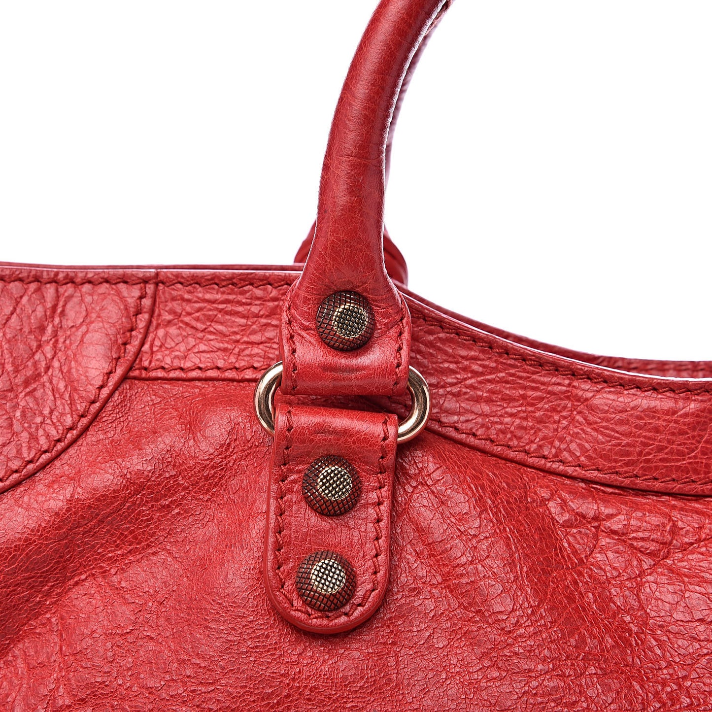 Agneau Giant 12 Rose Gold Hardware City Rouge Coquelicot