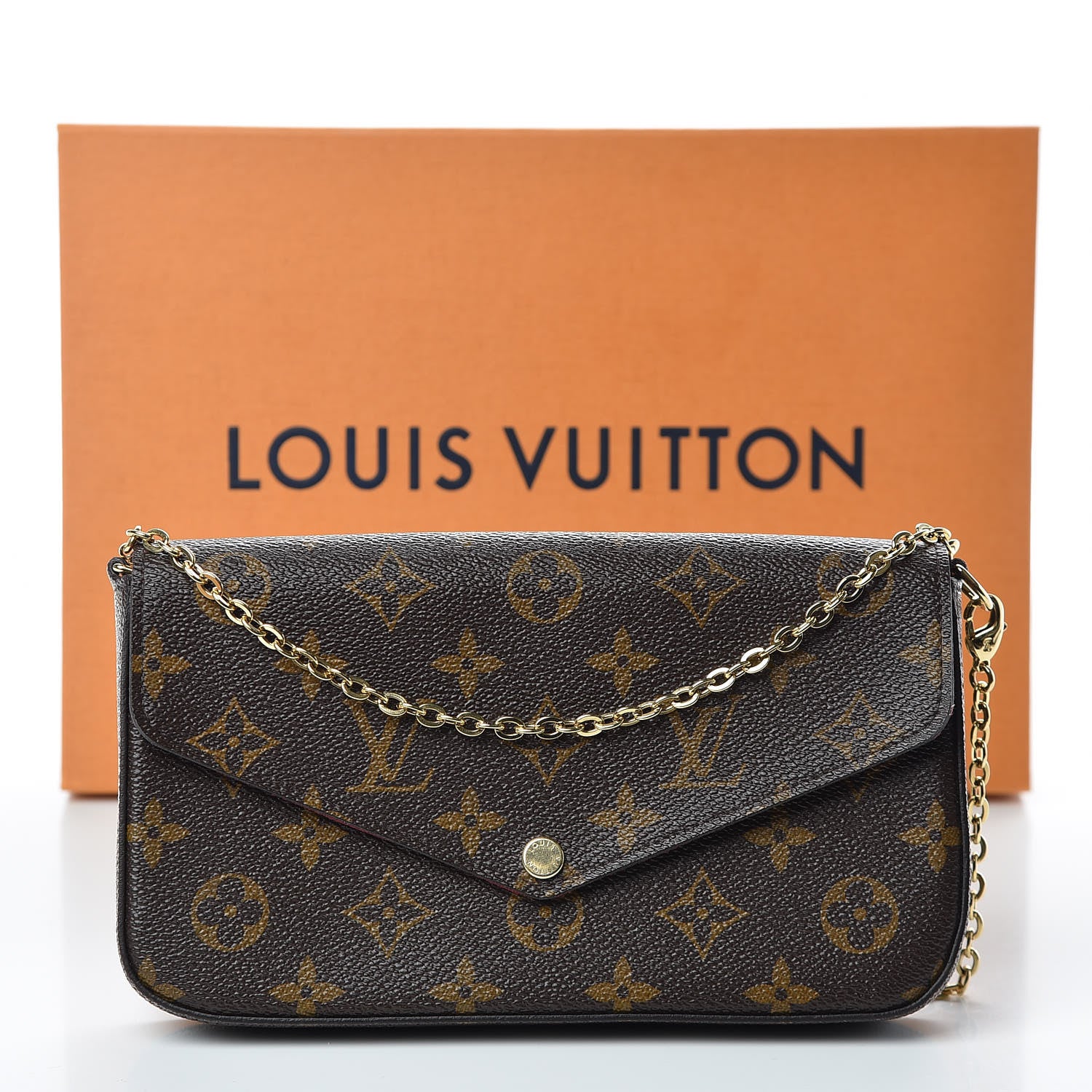 Louis Vuitton Monogram Pochette Felicie Chain Wallet Fuchsia 11 of 11