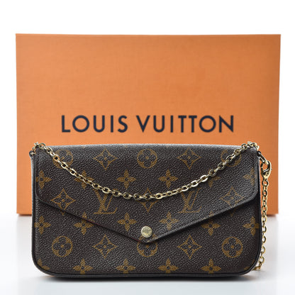 Louis Vuitton Monogram Pochette Felicie Chain Wallet Fuchsia 11 of 11