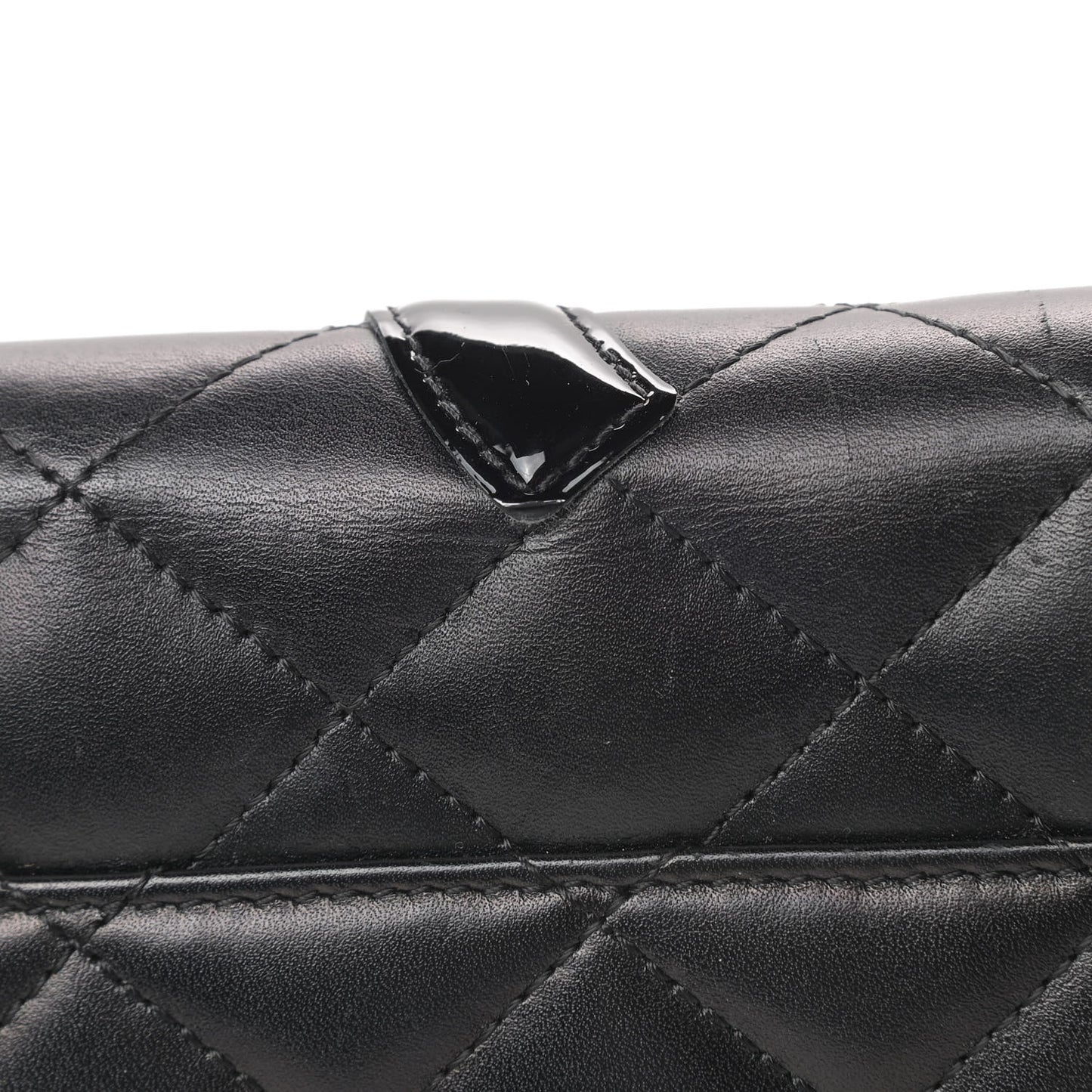 Calfskin Cambon Zip Around Organizer Wallet Black