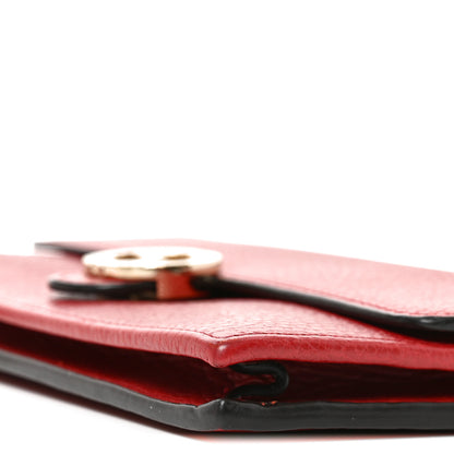 Gucci Dollar Calfskin Interlocking G Chain Wallet Red 10 of 10