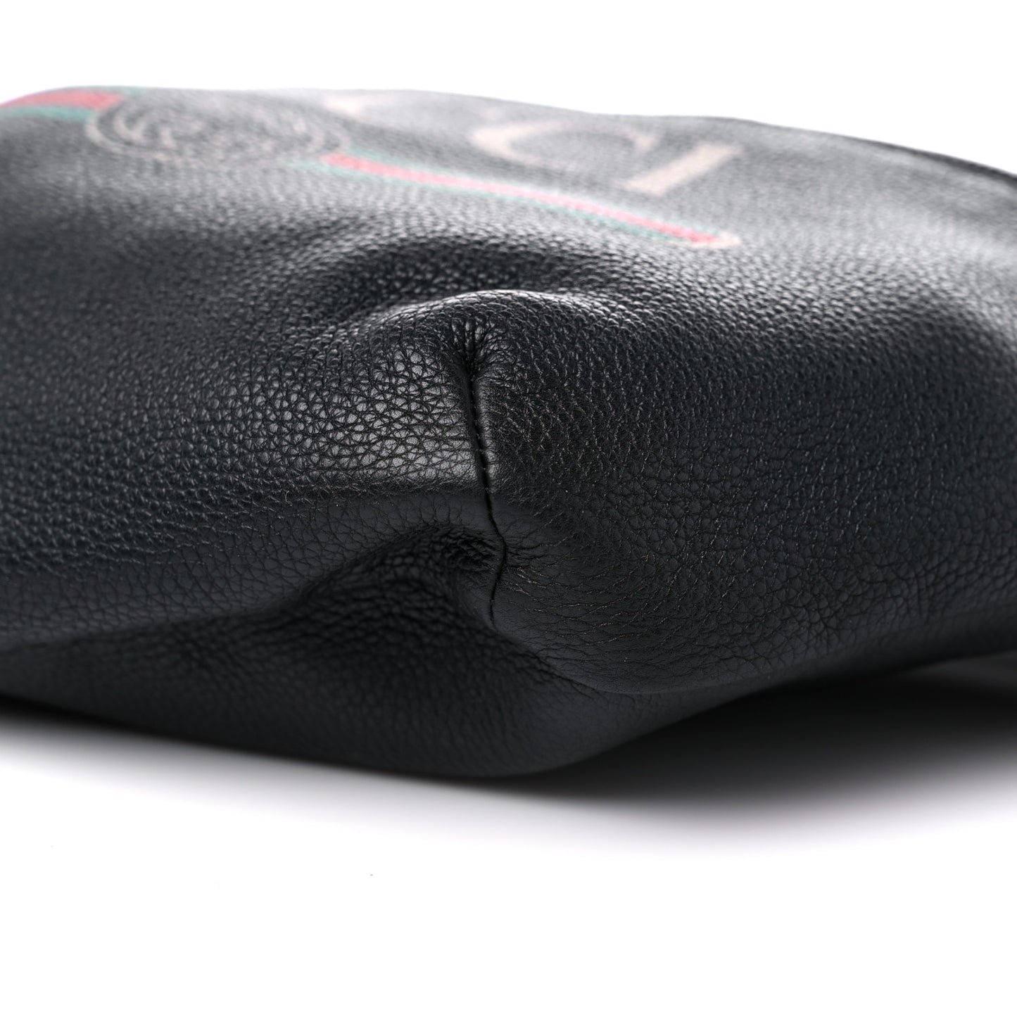 Grained Calfskin Logo Belt Bag Black
