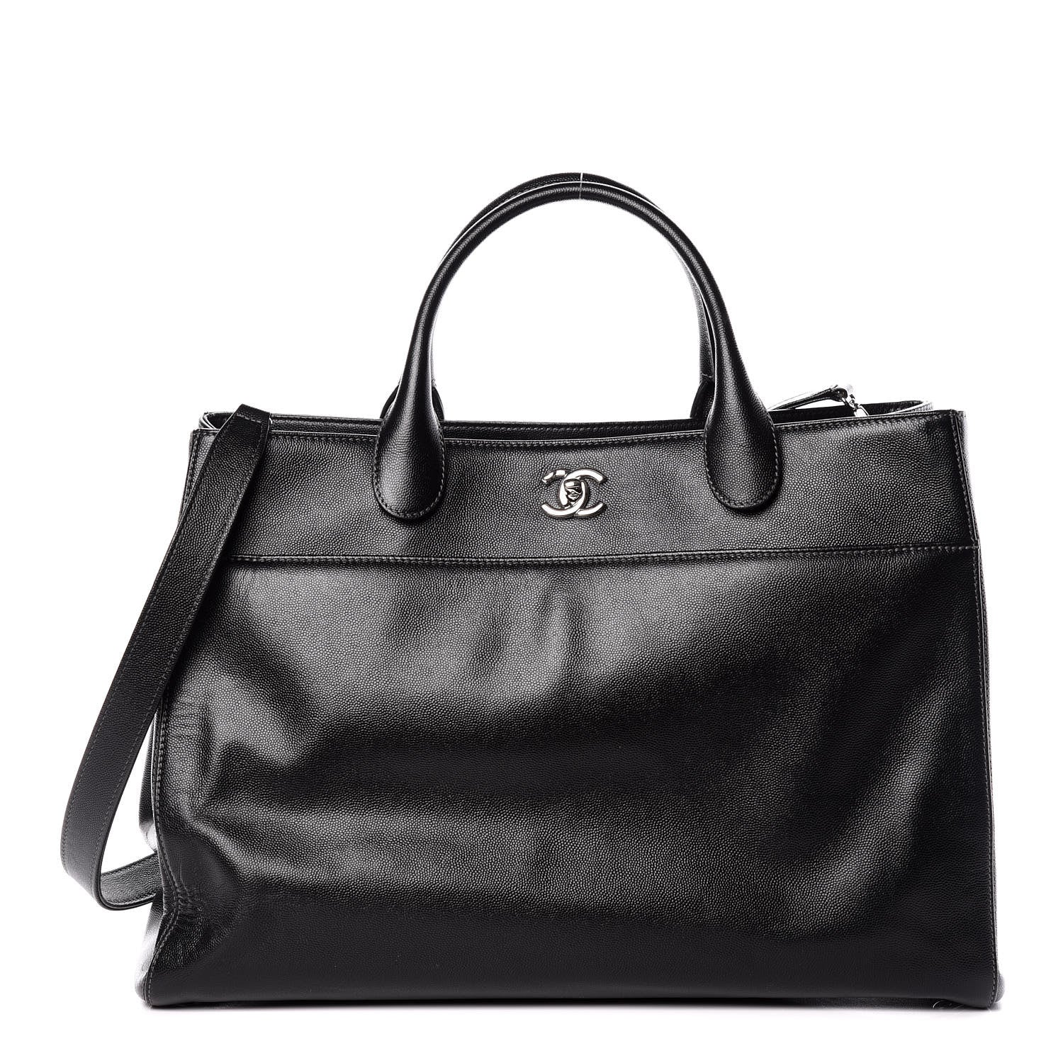 Chanel Caviar Large Cerf Executive Shopper Tote Black 1 of 10