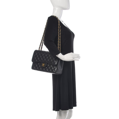Chanel Caviar Quilted Jumbo Double Flap Black 2 of 10