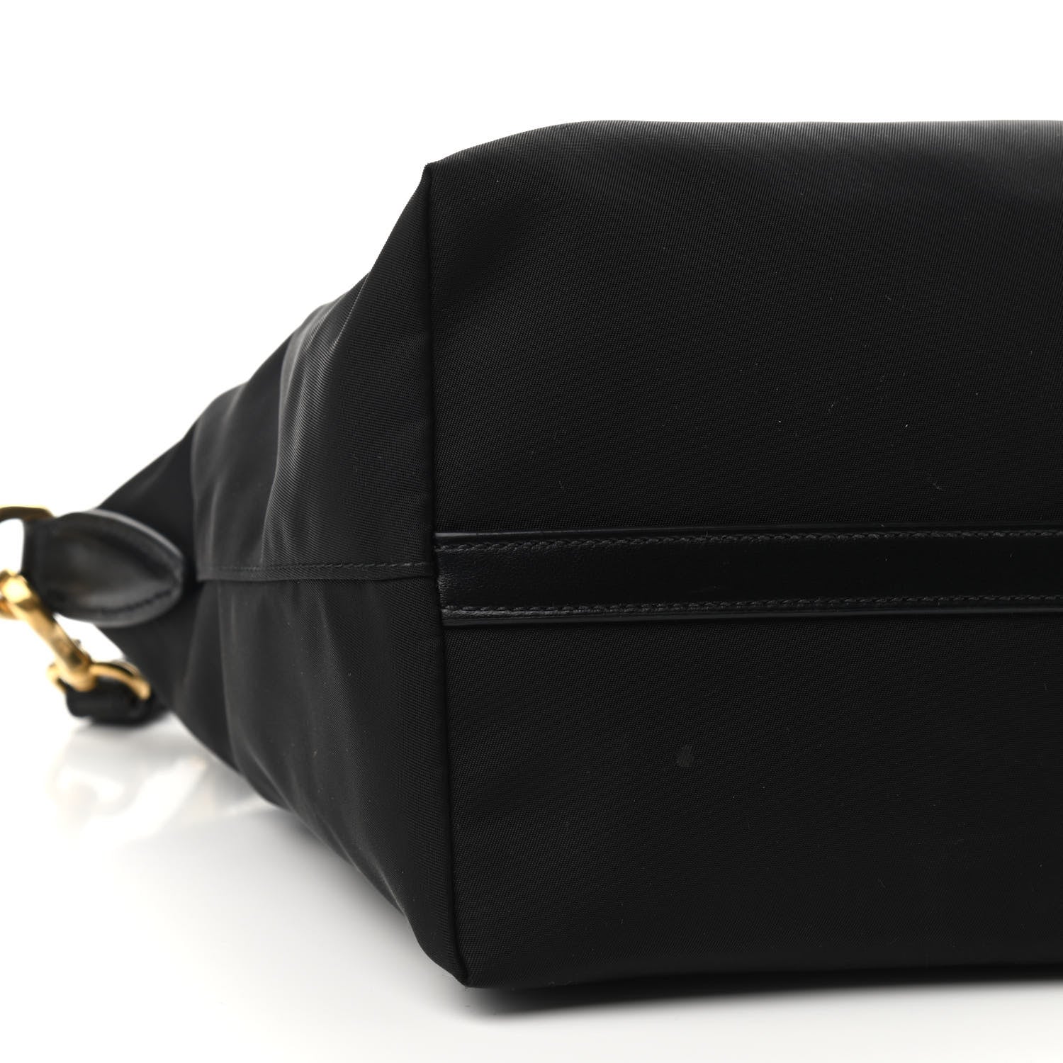 Prada Tessuto Nylon Soft Calf Shopping Tote Black 8 of 10