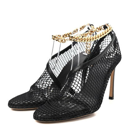 Bottega Veneta Mesh Nappa Chunky Chain Sandals 40.5 Black 3 of 7
