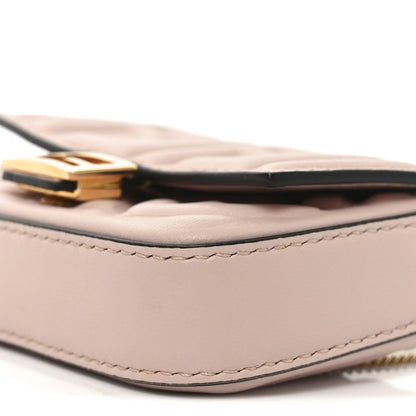 Fendi Nappa Matisse FF Embossed Nano Baguette Charm Rosa Quarzo 16 of 16