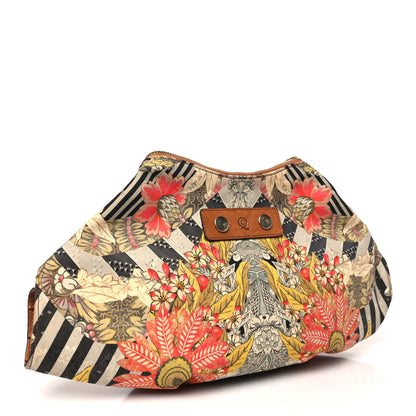 Alexander McQueen Silk Floral Print De Manta Clutch Multicolor 3 of 9