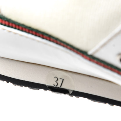 Gucci Canvas Web High Top Sneakers 37 White 8 of 11