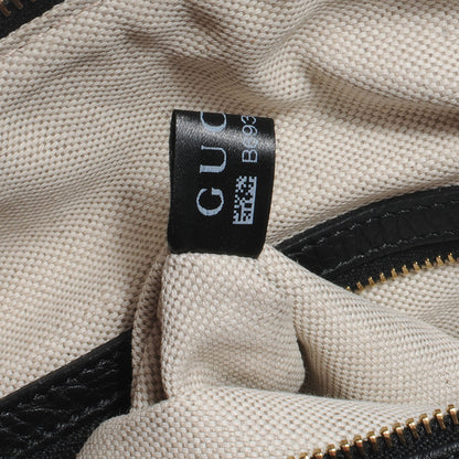 Gucci Leather Vintage Web Medium Boston Black 8 of 8