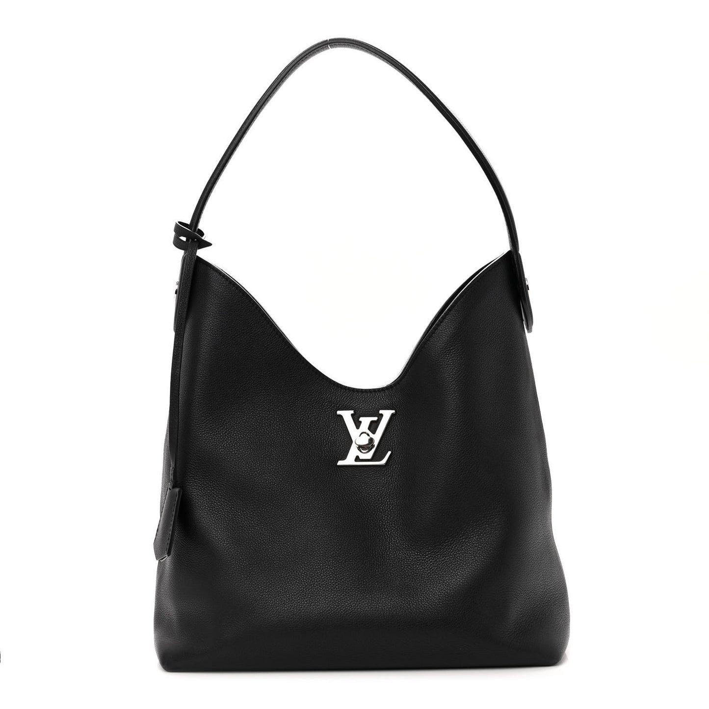 Calfskin Lockme Hobo Black