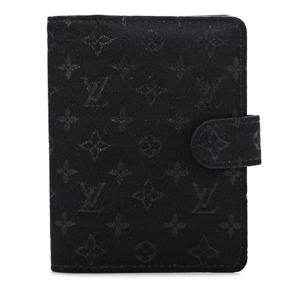Louis Vuitton Satin Monogram Mini Agenda Cover Black 1 of 7