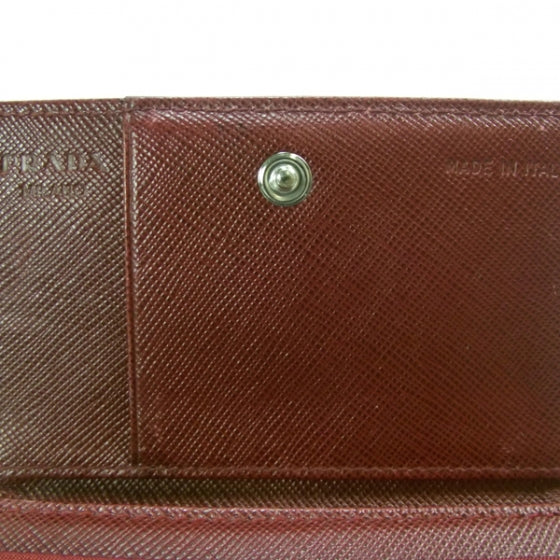 Prada Tessuto Saffiano Compact Wallet Rosso 4 of 8